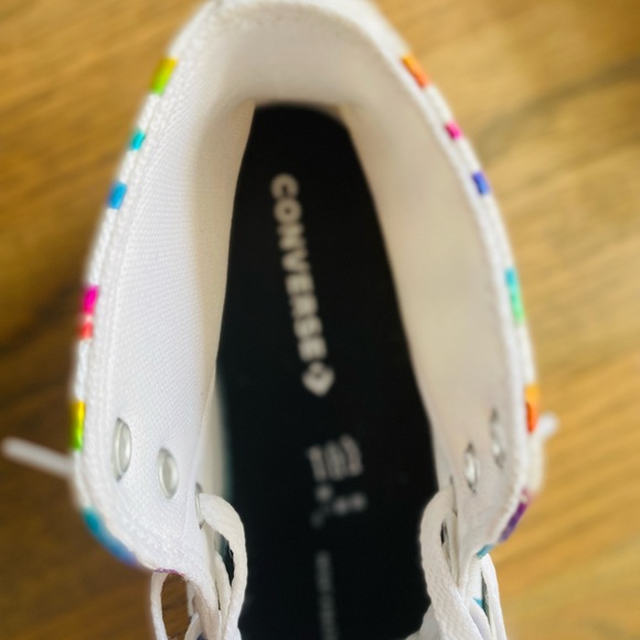 Converse AS CT High Top Sneaker Shoe 667600F Metallic Rainbow Zebra 5Y Junior 3 - Picture 10 of 10